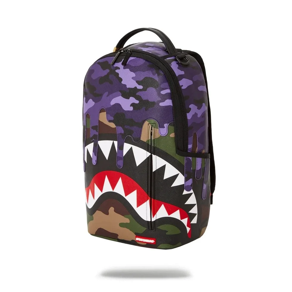 Sprayground XTC Purple Mountaineer Paint Art Backpack School Bag Limited Edition